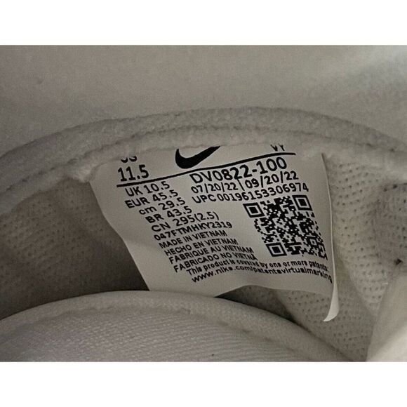 Nike Dunk High Retro PRM Cracked Leather Swoosh: DV0822-100 Size 11.5 - Picture 10 of 11